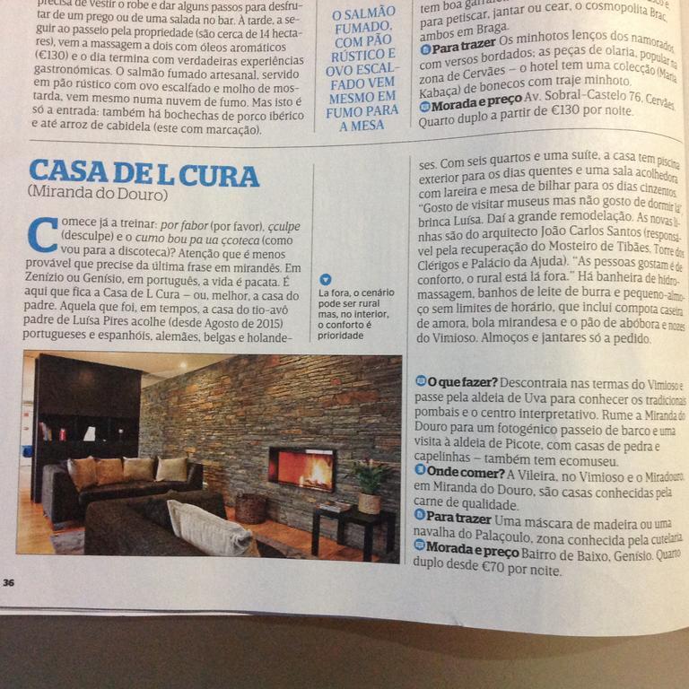 Pensjonat Casa De L Cura Miranda do Douro Zewnętrze zdjęcie